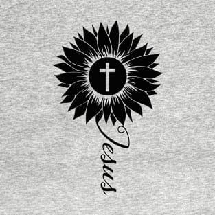 Jesus Sunflower, Christian, Faith, Jesus Christ T-Shirt